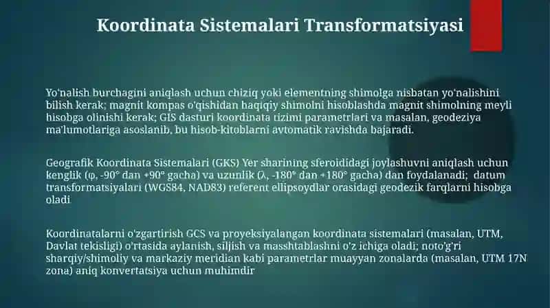 Geografik Koordinata Sistemalari 3