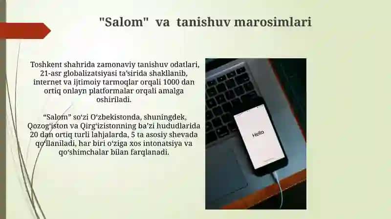 Zamonaviy tanishuv odatlari 3