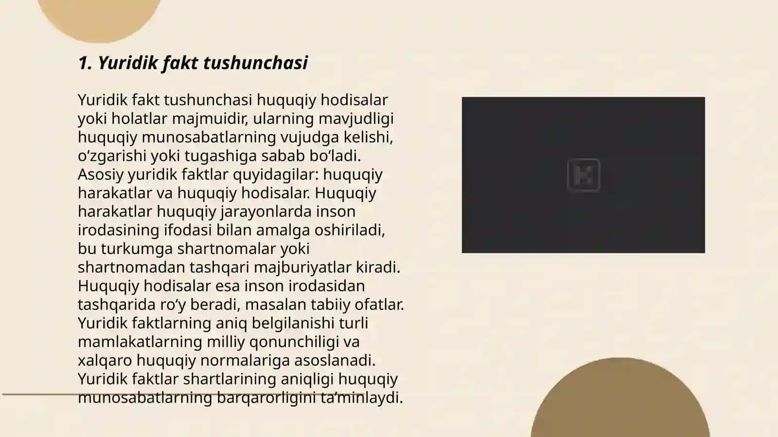 Yuridik fakt tushunchasi, turlari va belgilari 3