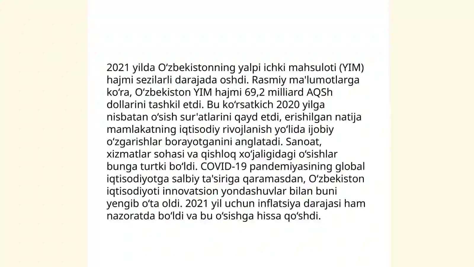 Chexiya davlatining 3 yillik YIM hajmi 3