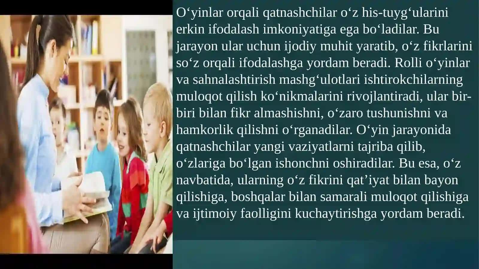 Sahnalashtirish o‘yinlari 3