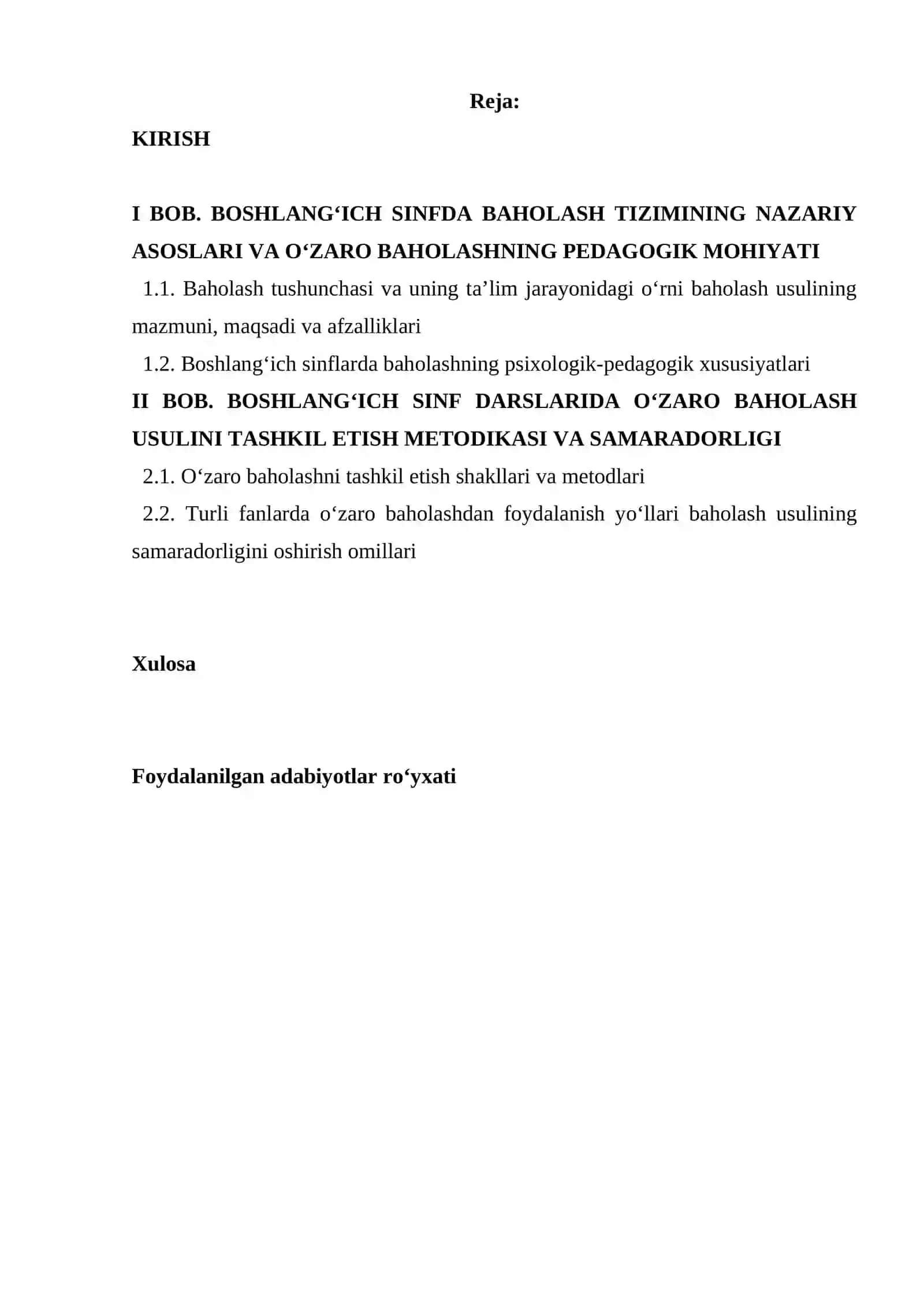 Boshlangʻich sinflarda oʻzaro baholash usulidan foydalanish 3