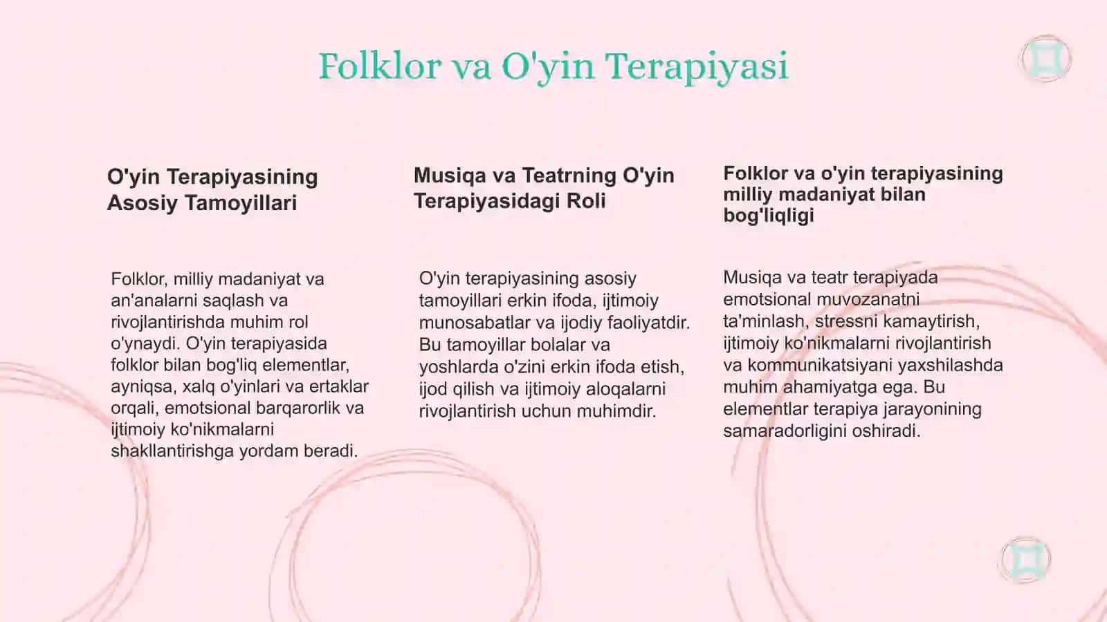 Folklor va O'yin Terapiyasi 3