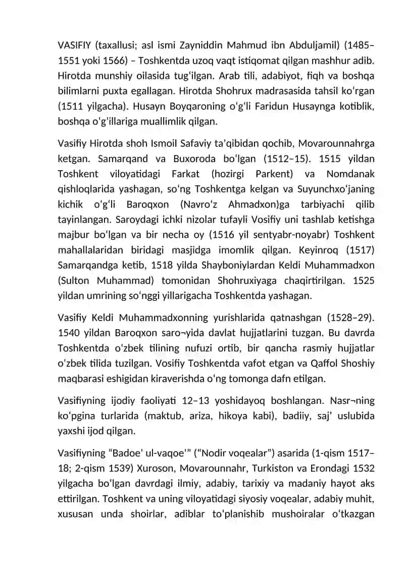 Zayniddin Mahmud Vasifiyning Asarlari 3