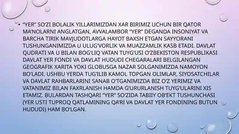 YER HUQUQITUSHUNCHASI 3