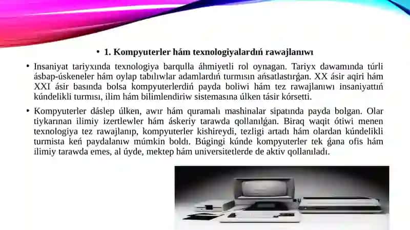 Tariyx hám kompyuter 3