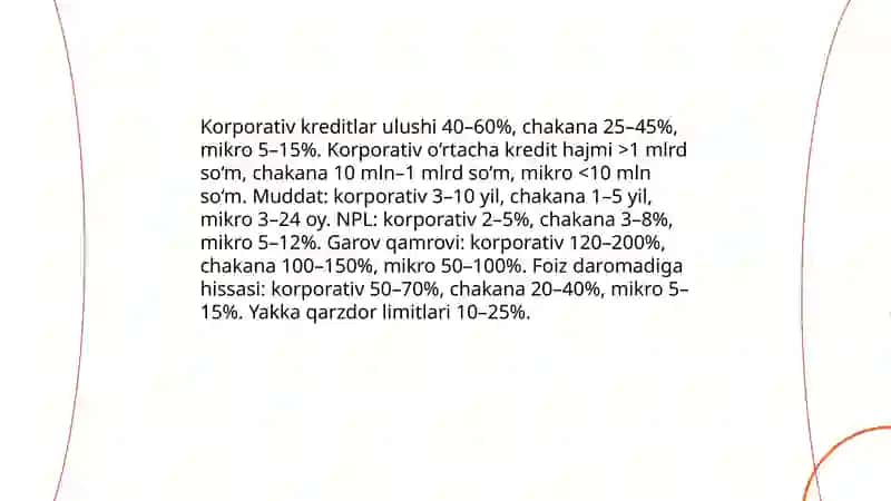 Tijorat banklarini aktiv operatsiyalarining tarkibi 3