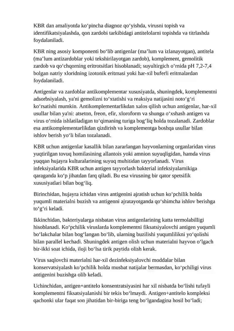 "Oqsil kasalligiga laboratoriyada diagnoz qo‘yish" ishlanma 3