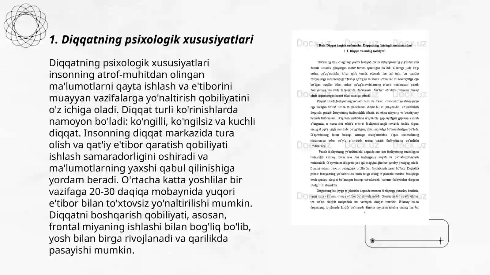 Diqqatning psixik òrni haqidagi bahslar va uning tabiati 3