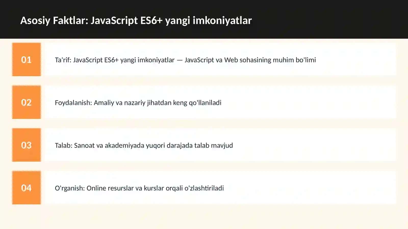 DASTURLASH | JAVASCRIPT VA WEB 3