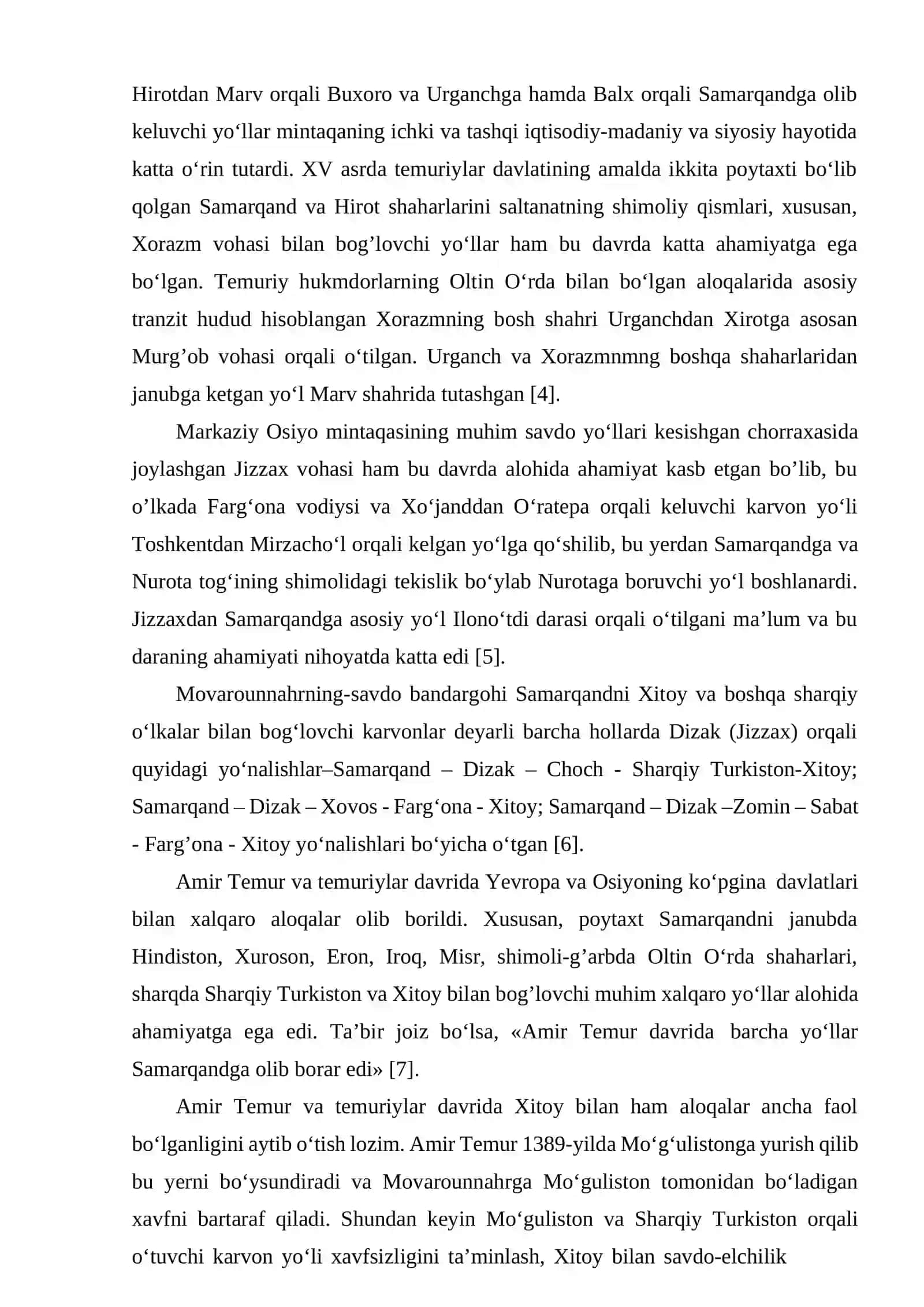 TEMURIYLAR DAVRIDA BUYUK IPAK YOʻLINING AHAMIYATI 3