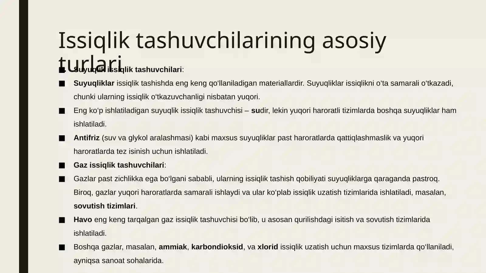 Issiqlik tashuvchilar. Issiqlikni yuborishda haroratlar rostlash grafigi. 3