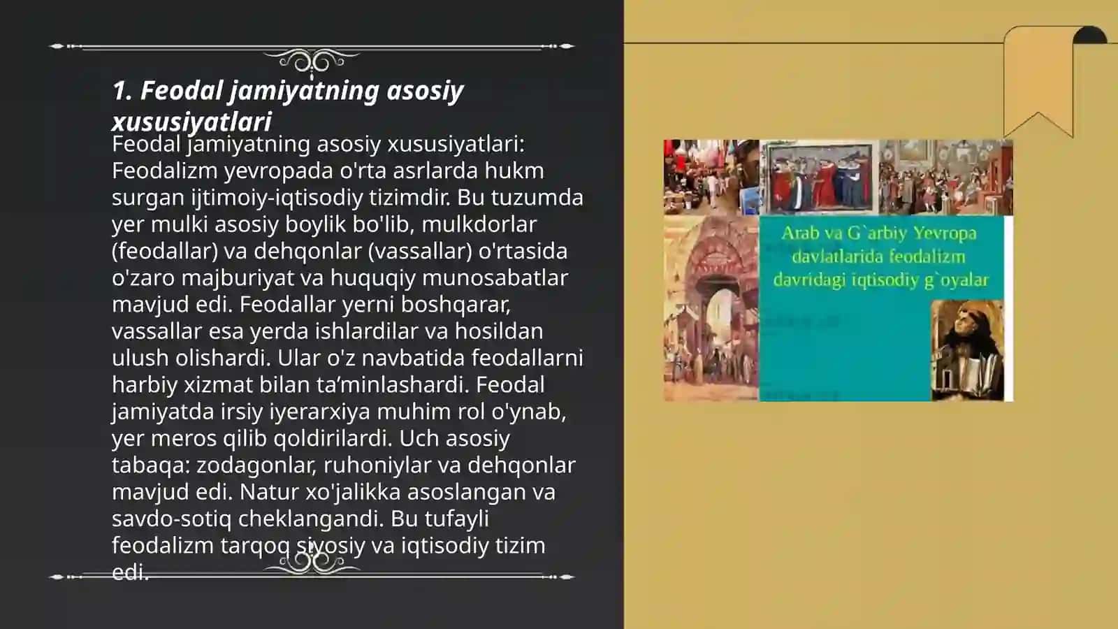 Feodal jamiyati va uning yemirilish davridagi iqtisodiy talimotlar 3