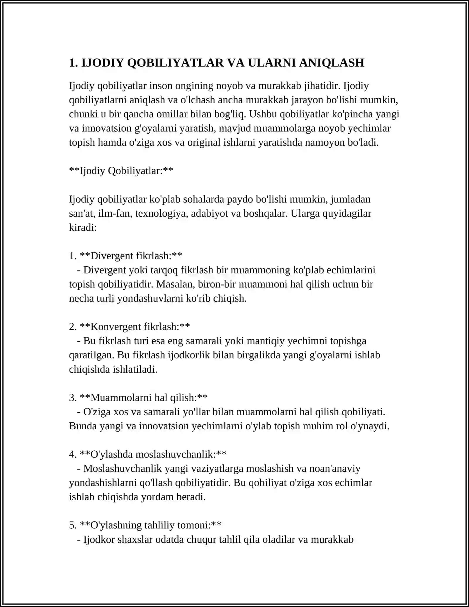 MAKTABGACHA YOSHDAGI BOLALARNI IJODIY QOBILYATLARINI ANIQLASH METODLARI (GLOSSARIY TUZISH) 3