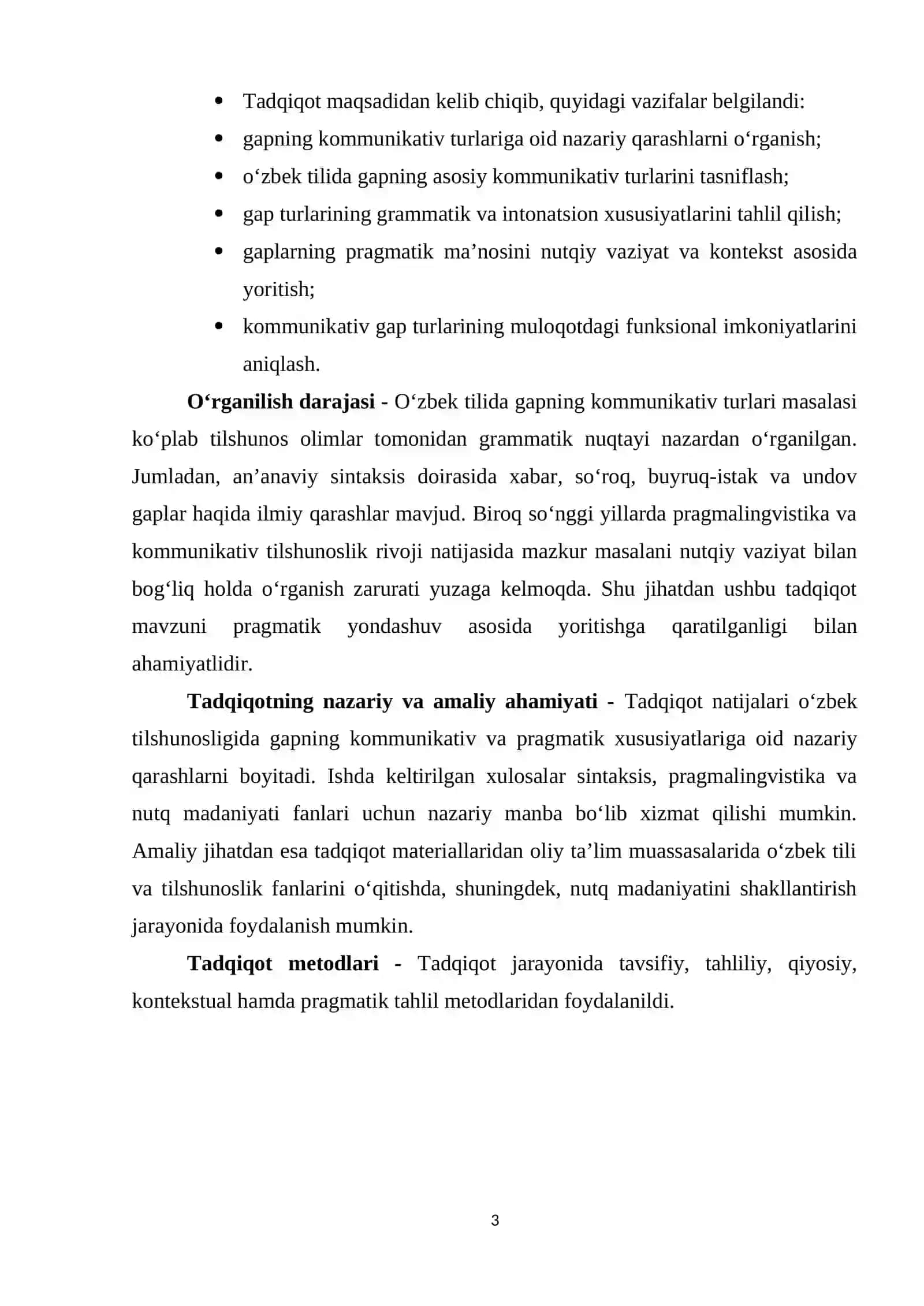 O'zbek tilida gapning kommunikativ turlari va ularning pragmatik talqini 3
