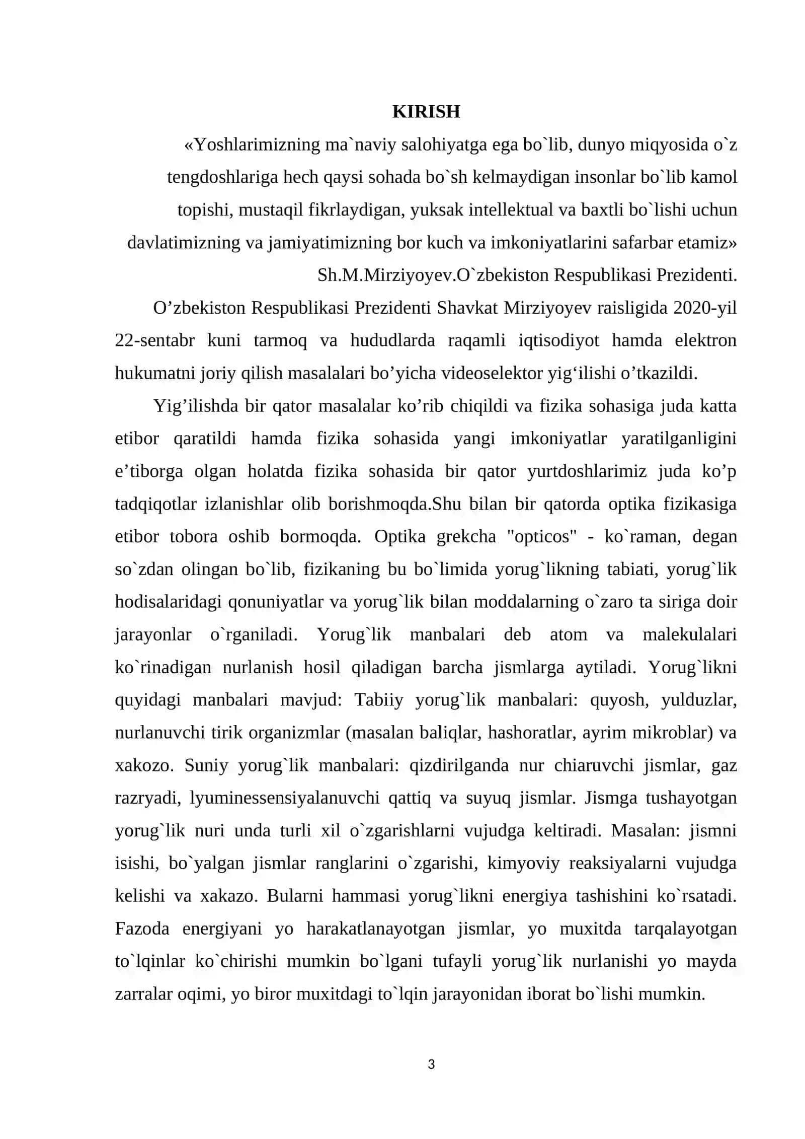Optika. "Yorug’likning qutblanishi" mavzusidagi KURS ISHI 3