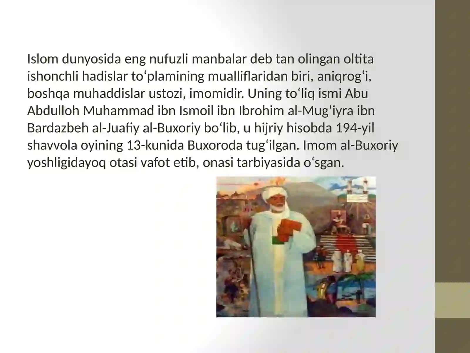 IMOM AL-BUXORIY(810- 870) 3