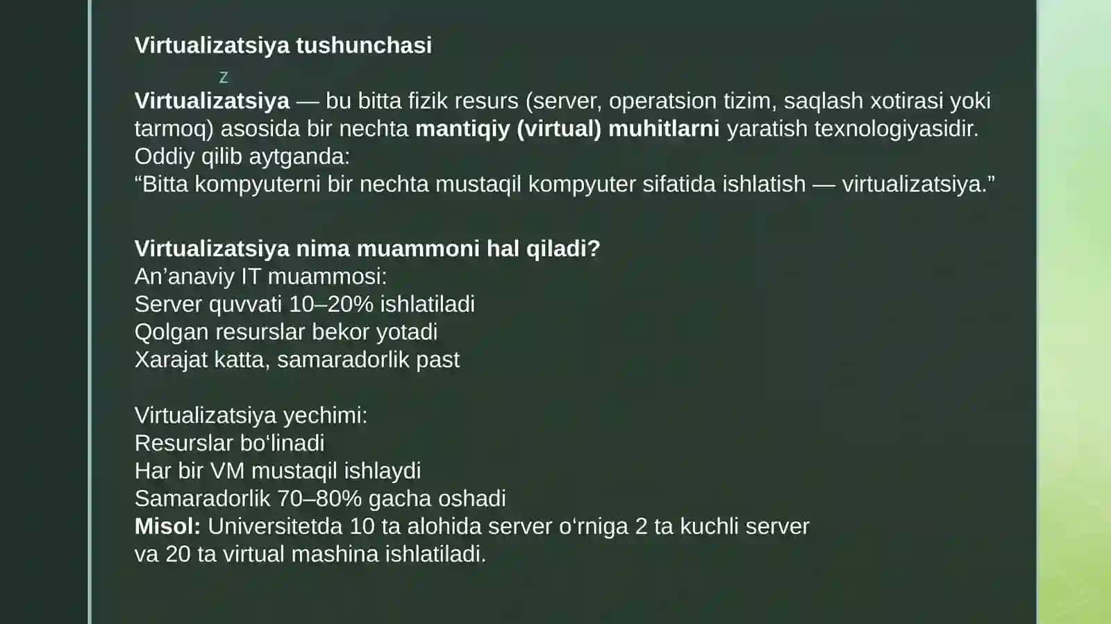 Virtualizatsiya tushunchasi va turlari 3