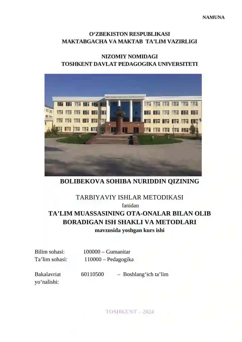 TA’LIM MUASSASINING OTA-ONALAR BILAN OLIB BORADIGAN ISH SHAKLI VA METODLARI 3