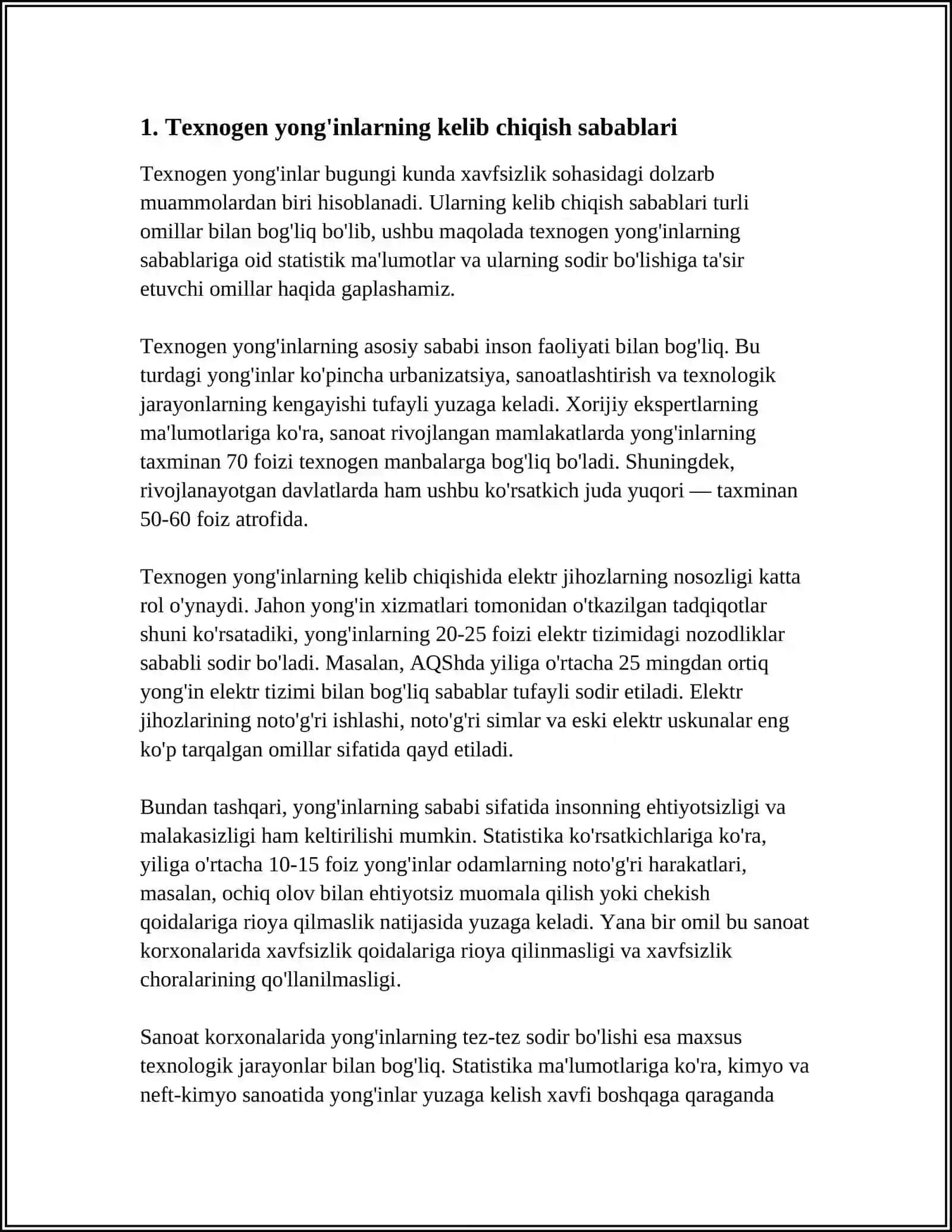 TEXNOGEN YONGʻINLARDA AXOLI VA XUDUDLARNI MUXOFAZA QILISH 3