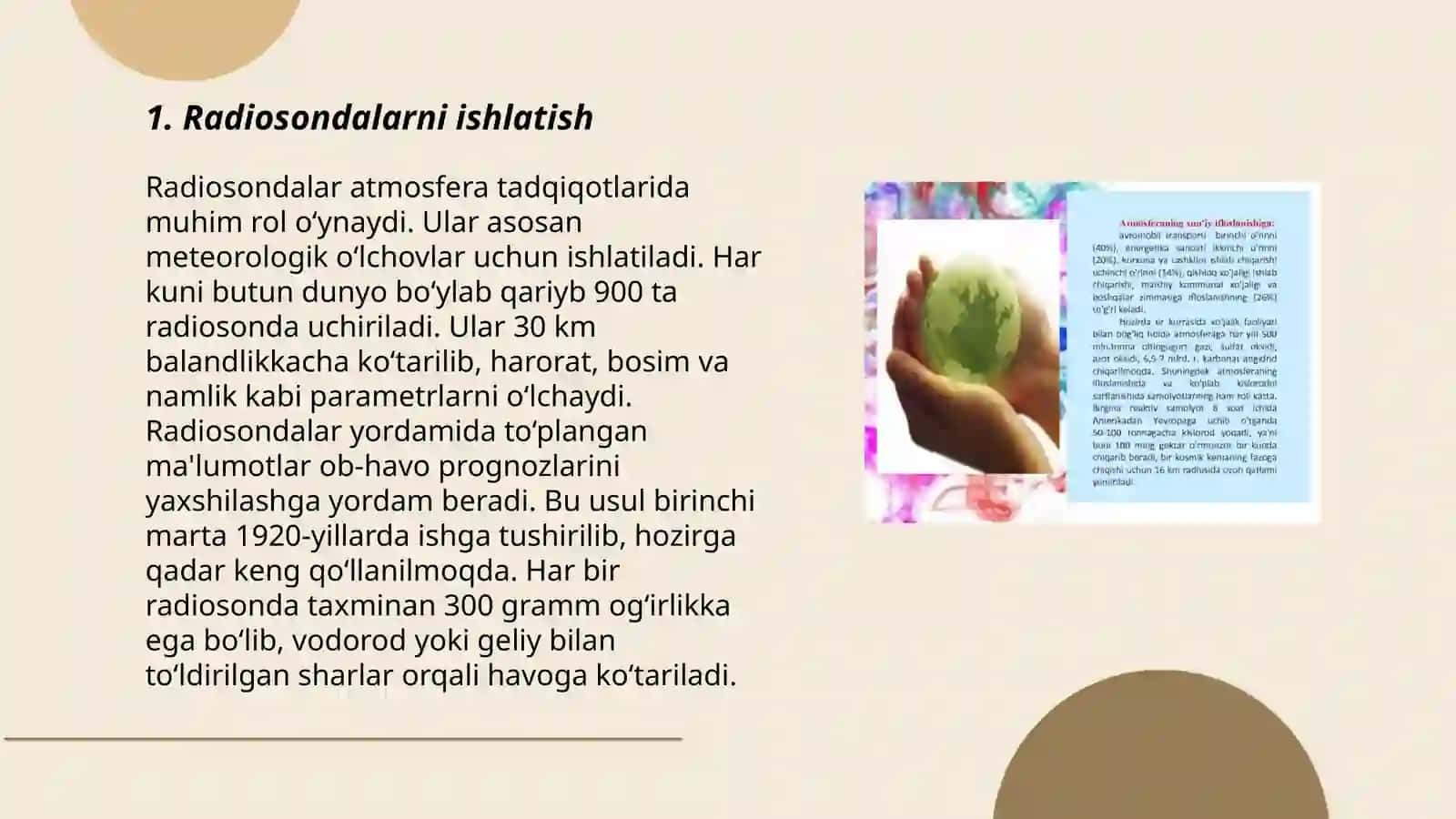 Atmosferaning yuqori qatlamlarini kuzatish usullari 3