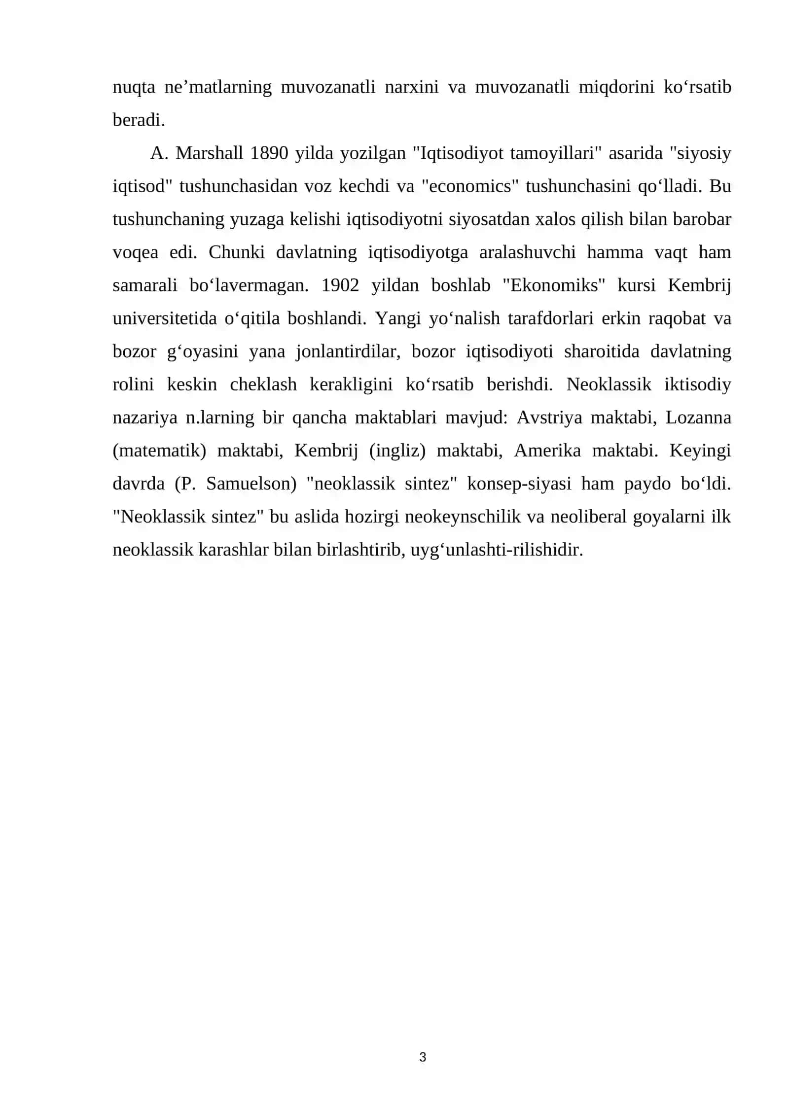 Neoklassik Iqtisodiy O'sish Nazariyasi 3