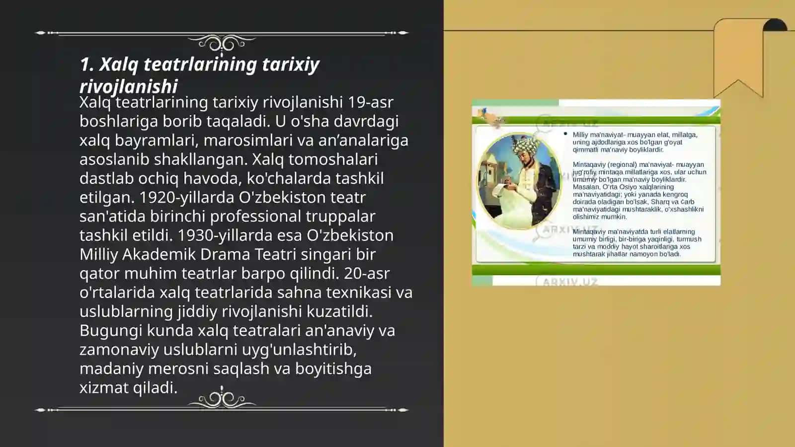 Xalq teatrlarining tarixiy rivojlanishi 3