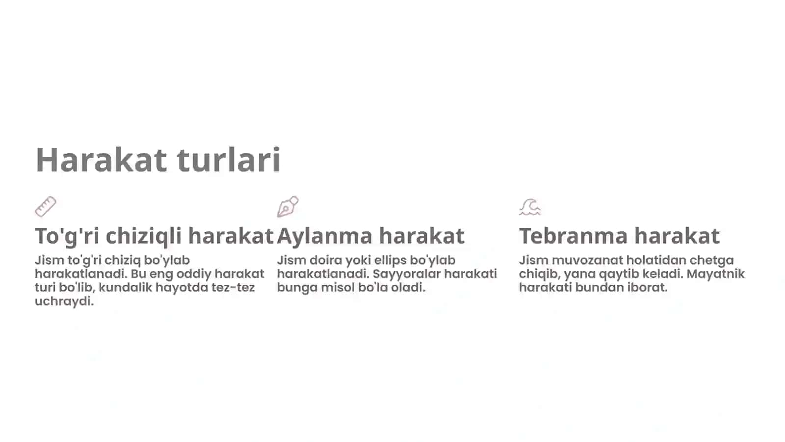 Harakat va Tezlik 3