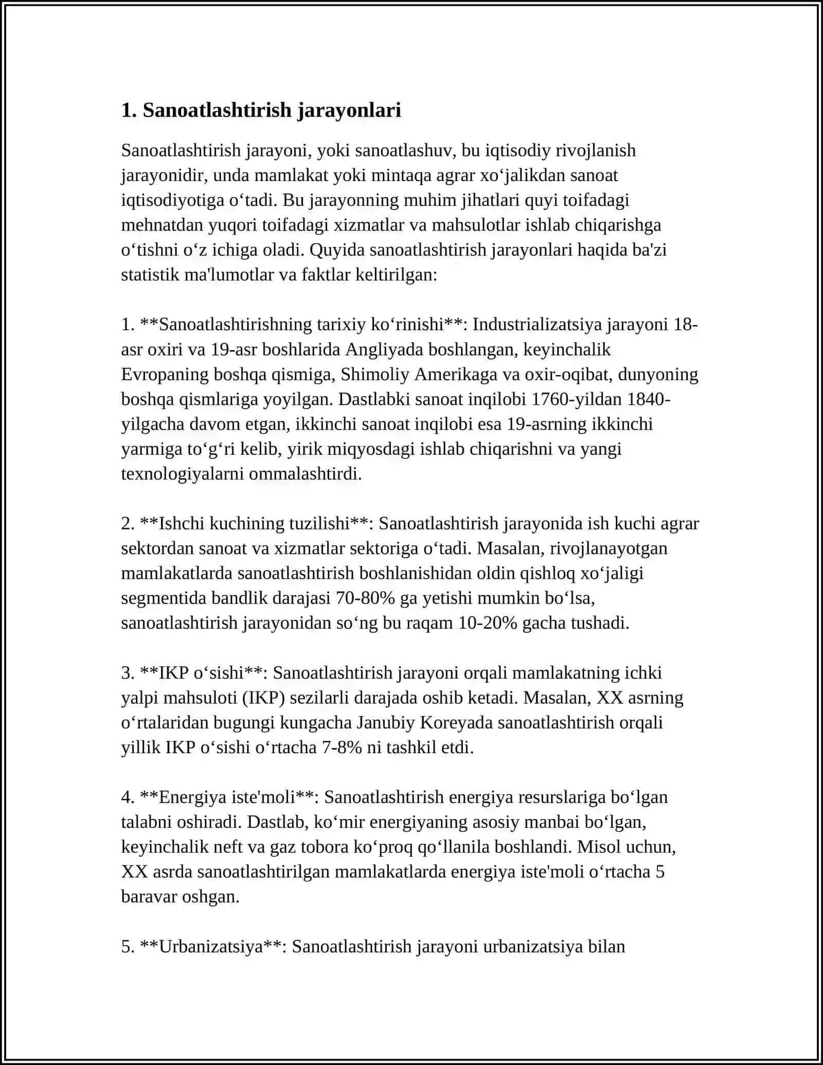 MUSTAQIL ISH Mavzu: BOZOR IQTISODIYOTIGA OʻTISHGA REVOLUTSION YOʻL TUTILISH SABABLARI 3