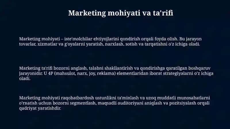 Marketing mohiyati vazifalari va rivojlanish bosqichlari 3