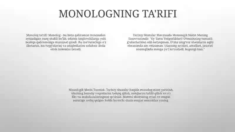 Tarixiy Shaxslar Mening Tasavvurimda Mavzusida Monologik Matin Tuzish 3
