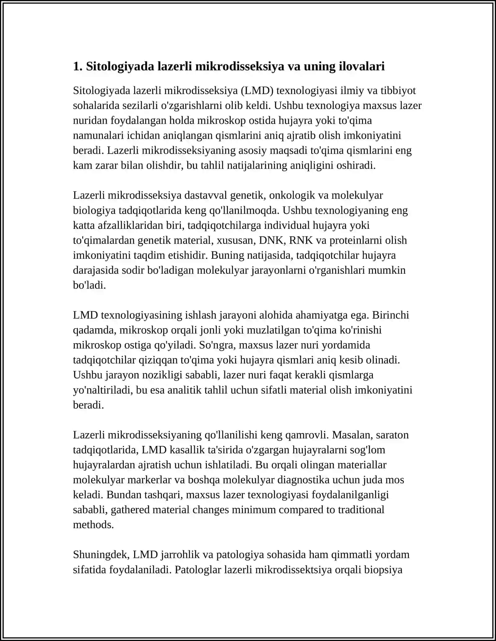 SITOLOGIYADA QO'LLANILADIGAN MIKROXRURGIYA VA SITOKIMYOVIY TADQIQOT USULLARI 3