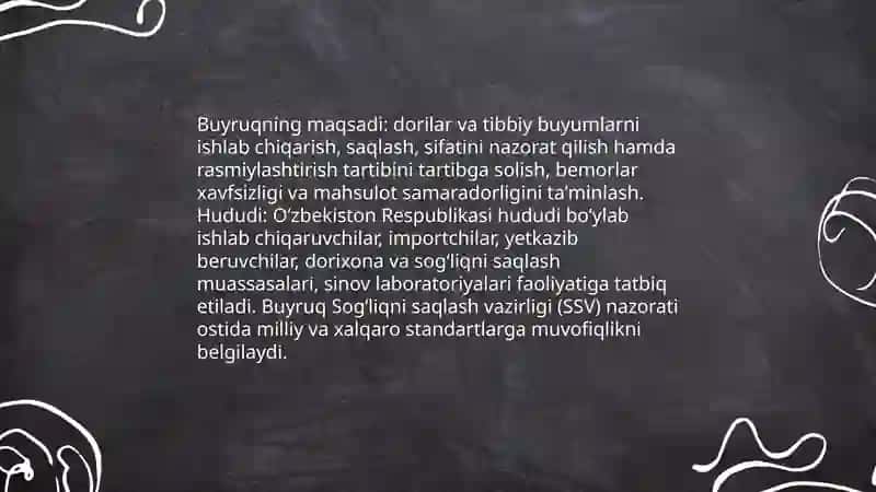 Dori vositalarni va tibbiy buyumlarni tayyorlash saqlash ularning sifatini nazorat qilish 3