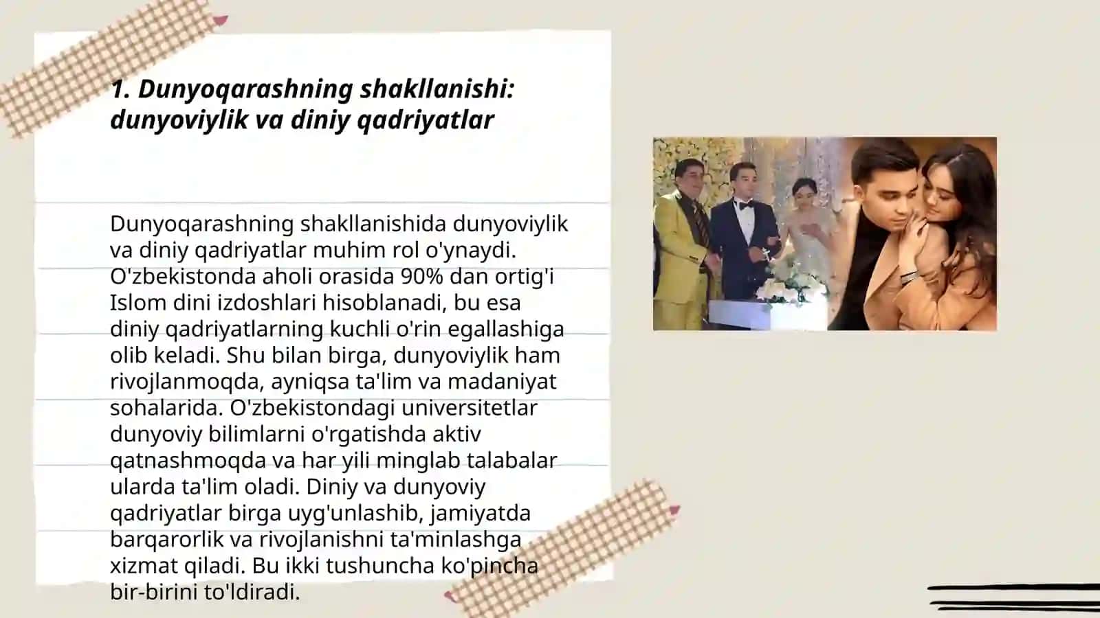 Dunyoqarashning shakllanishi: dunyoviylik va diniy qadriyatlar 3