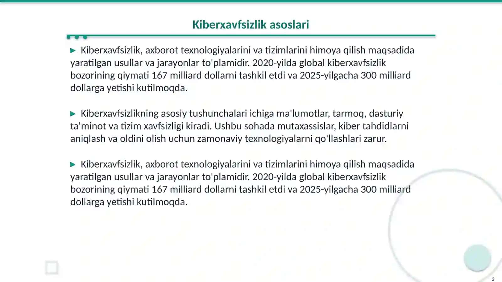 Kiberxavfsizlik sohasi boyicha mutaxassis toifalari 3