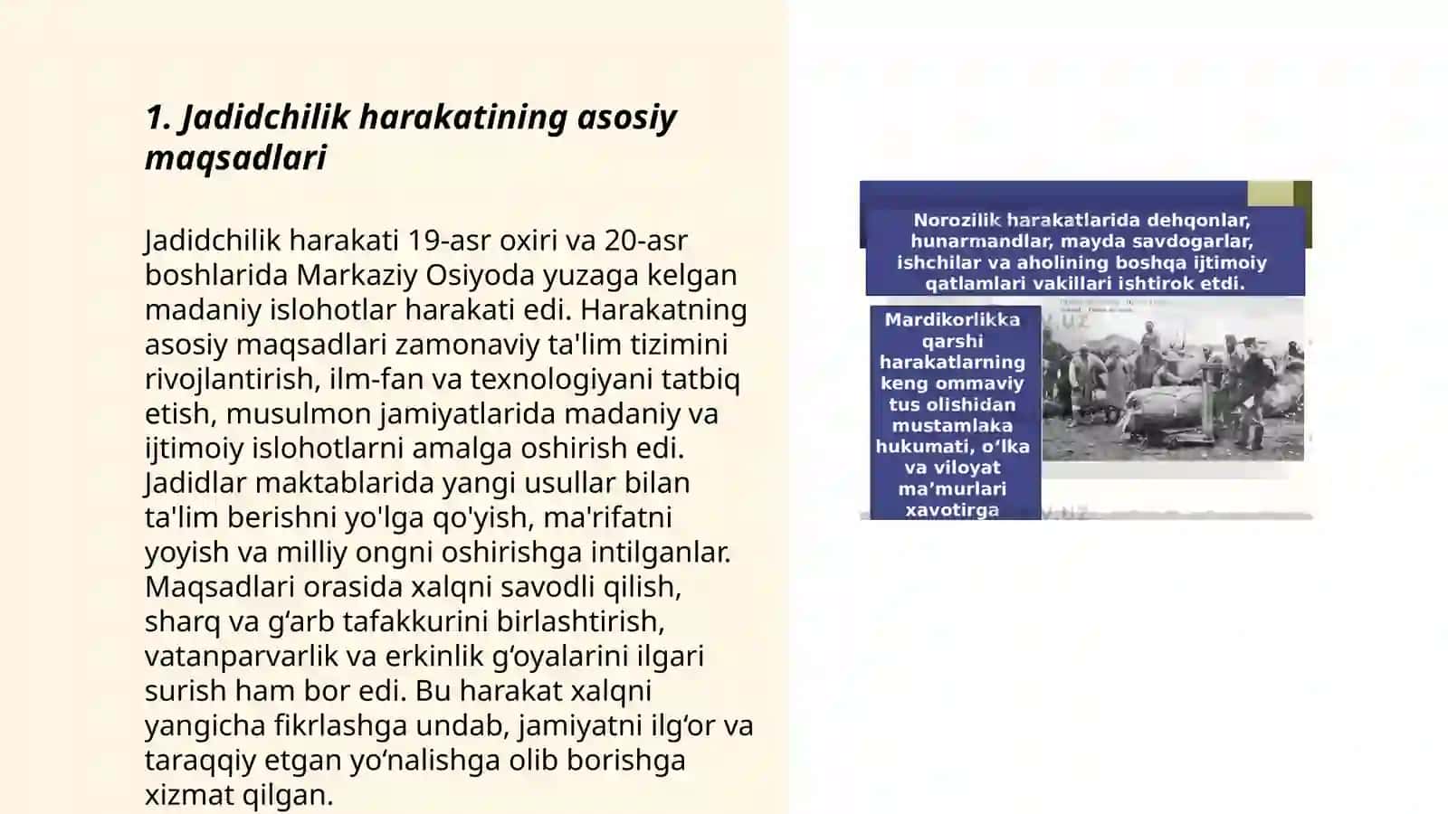 Jadidchilik harakatining asosiy maqsadlari 3
