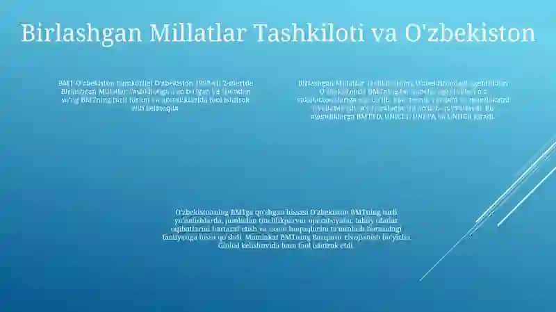 O'Zbekistonning Xalqaro Tashkilotlarga Bilan Aloqalari 3