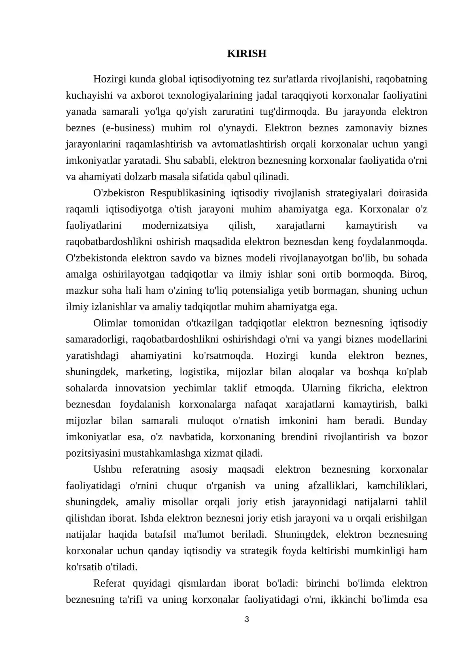 Korxonalar faoliyatida elektron beznesdan foydalanish 3