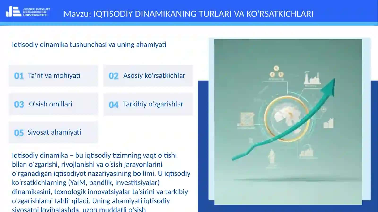 IQTISODIY DINAMIKANING TURLARI VA KO'RSATKICHLARI 3