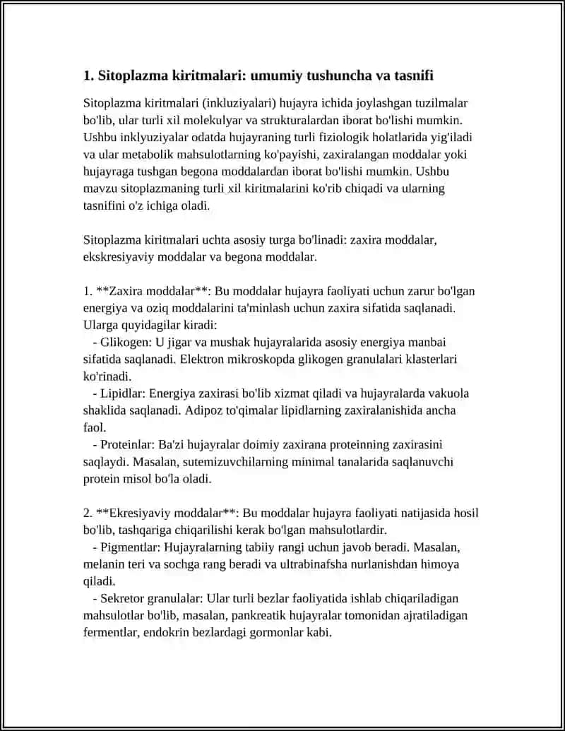 SITOPLAZMA KIRITMALARI. YADRO 3