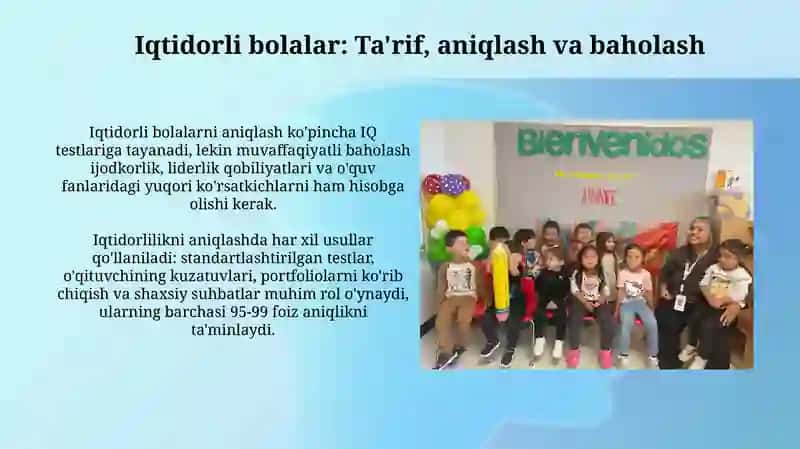 Iqtidorli bolalar: Ta'rif, ehtiyojlar va imkoniyatlar 3