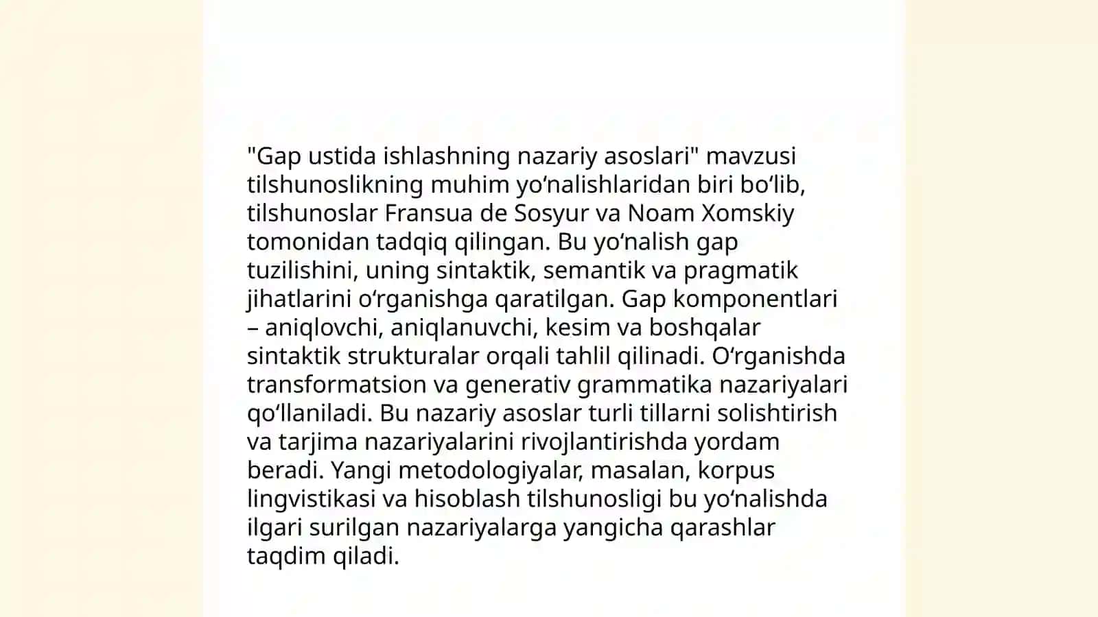 Gap ustida ishlashga oid mustaqil ishlar 3