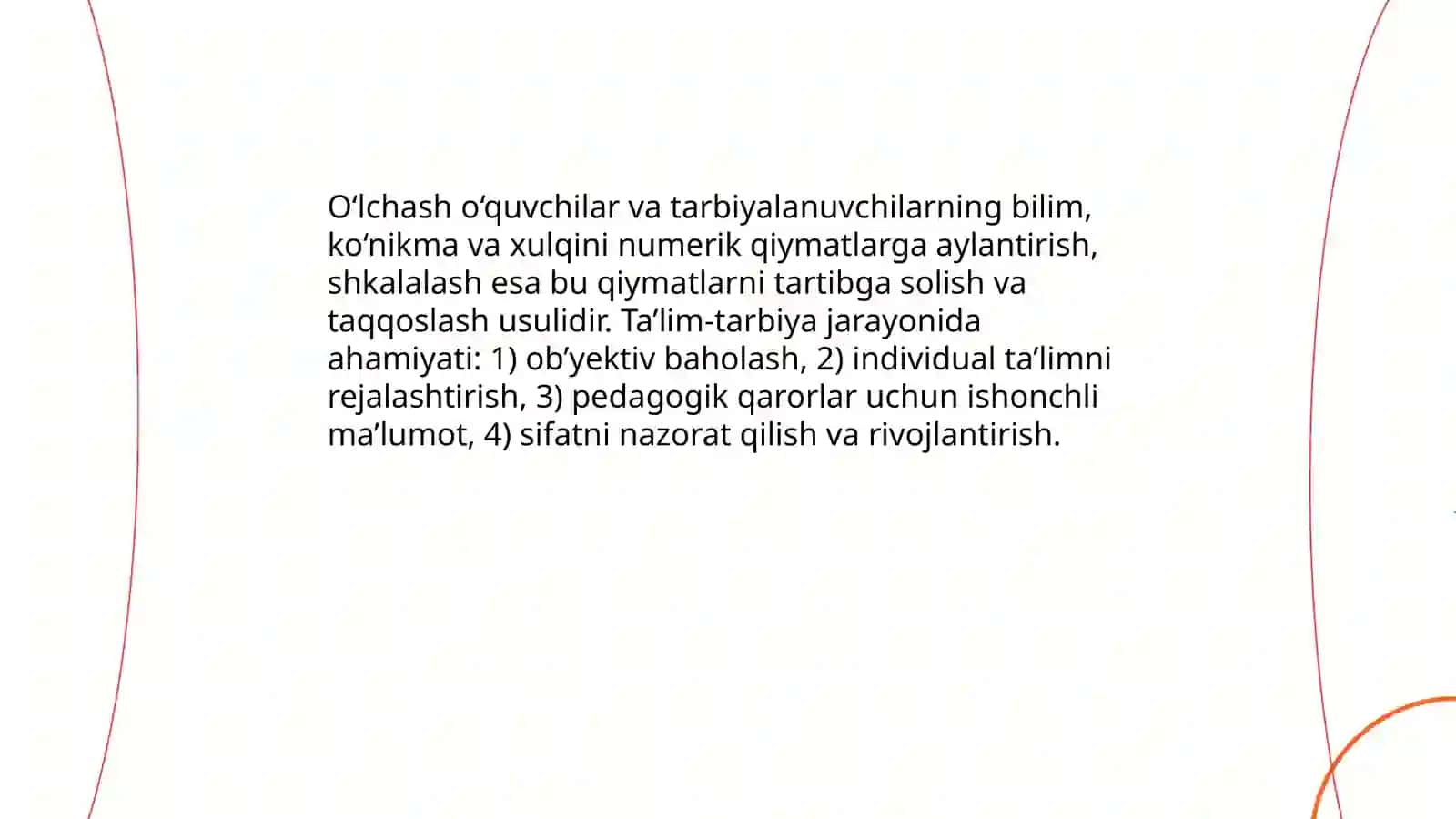 Ta'lim-tarbiya jarayonida o‘lchash va shkalalashning asosiy yo‘nalishlari 3