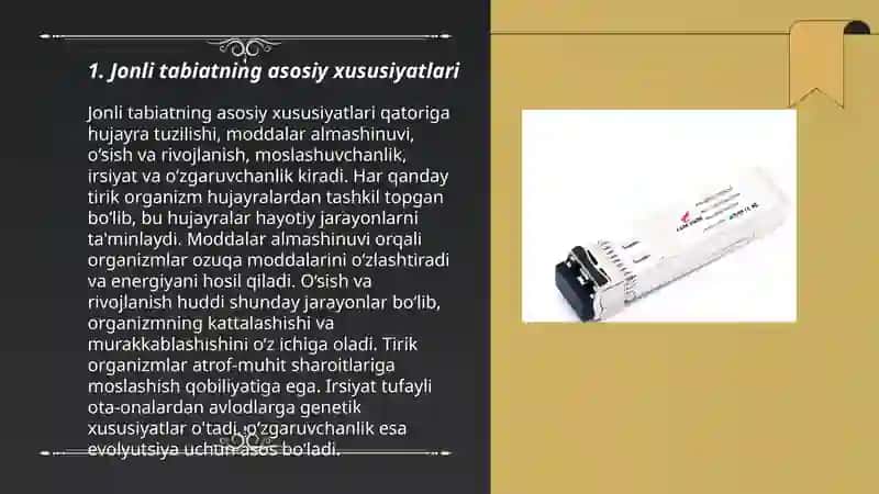 Jonli tabiatning asosiy xususiyatlari 3