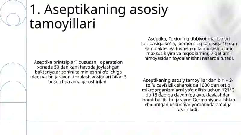 Aseptik va antiseptik tushunchasi operatsion maydon aseptikasi va tushunchasi 3