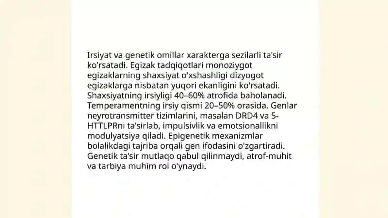 Xarakter shakllanishida ta'sir etuvchi omillar 3
