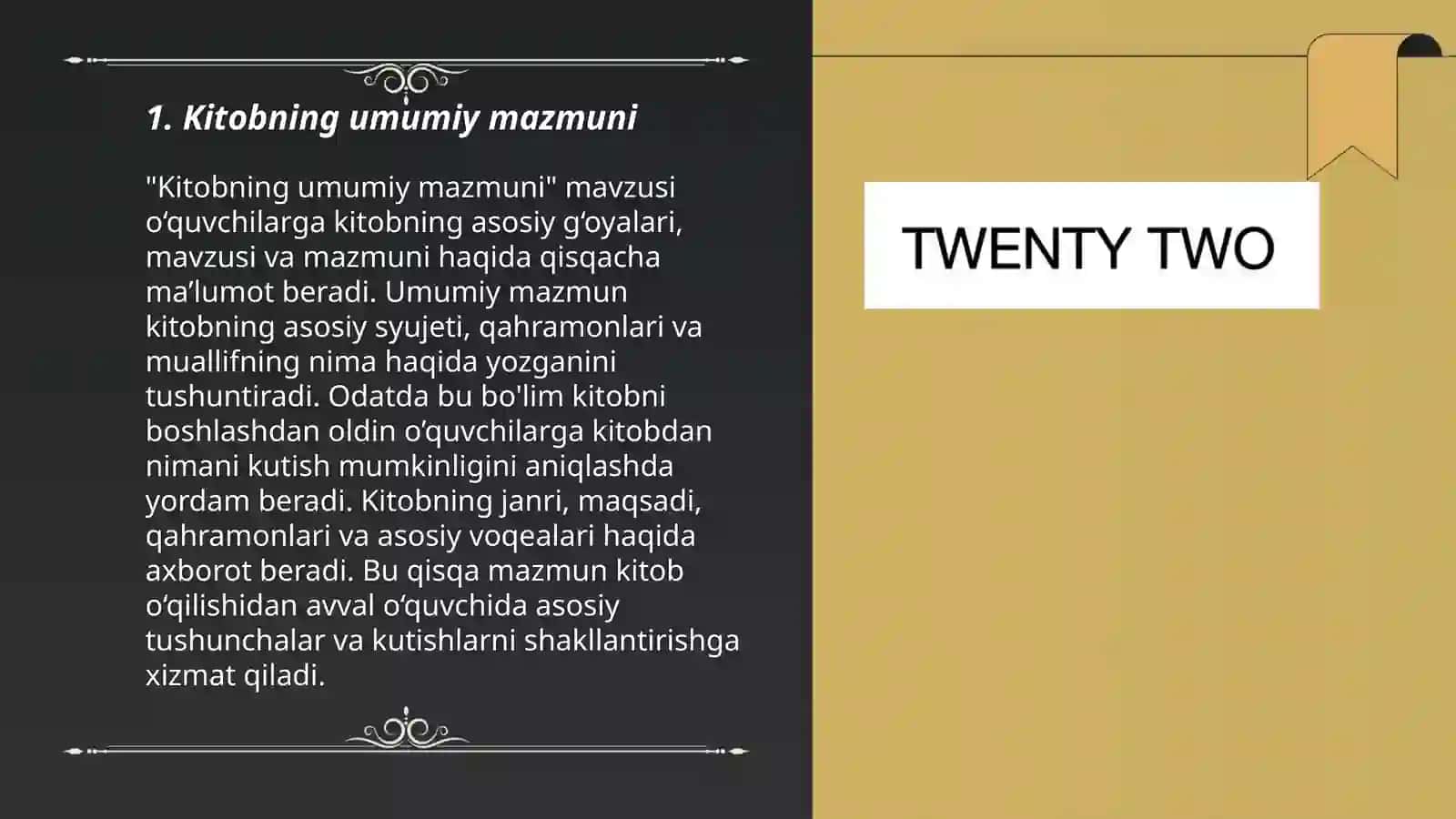 Yu Xuaning "Yashamoq" kitobi haqida prezentatsiya 3