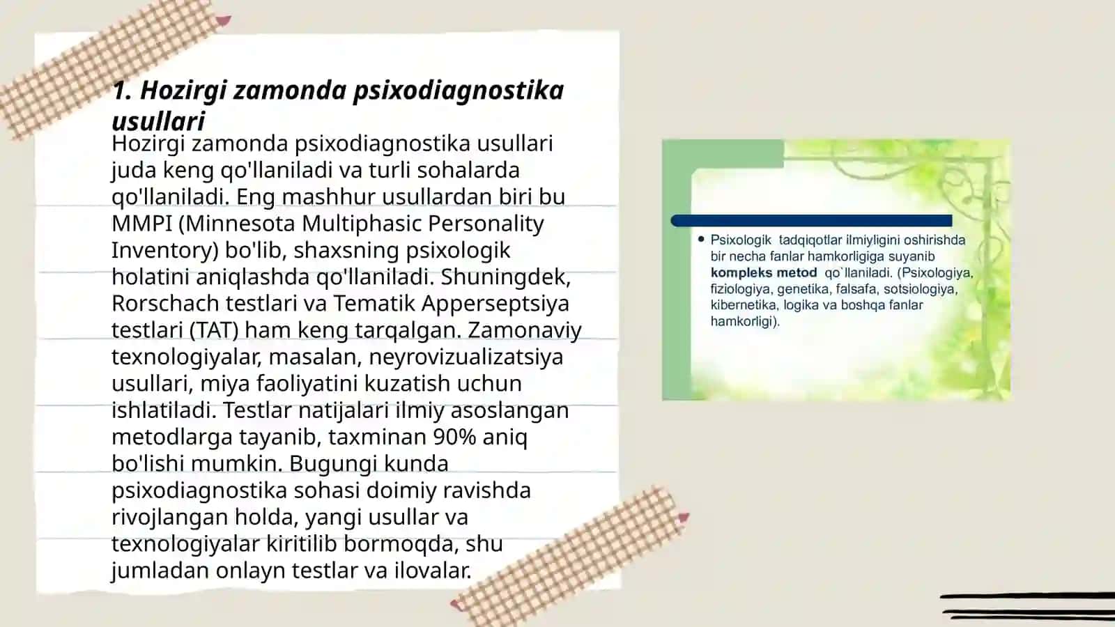 Hozirgi zamon psixologiyasining tadqiqot va metodlari 3