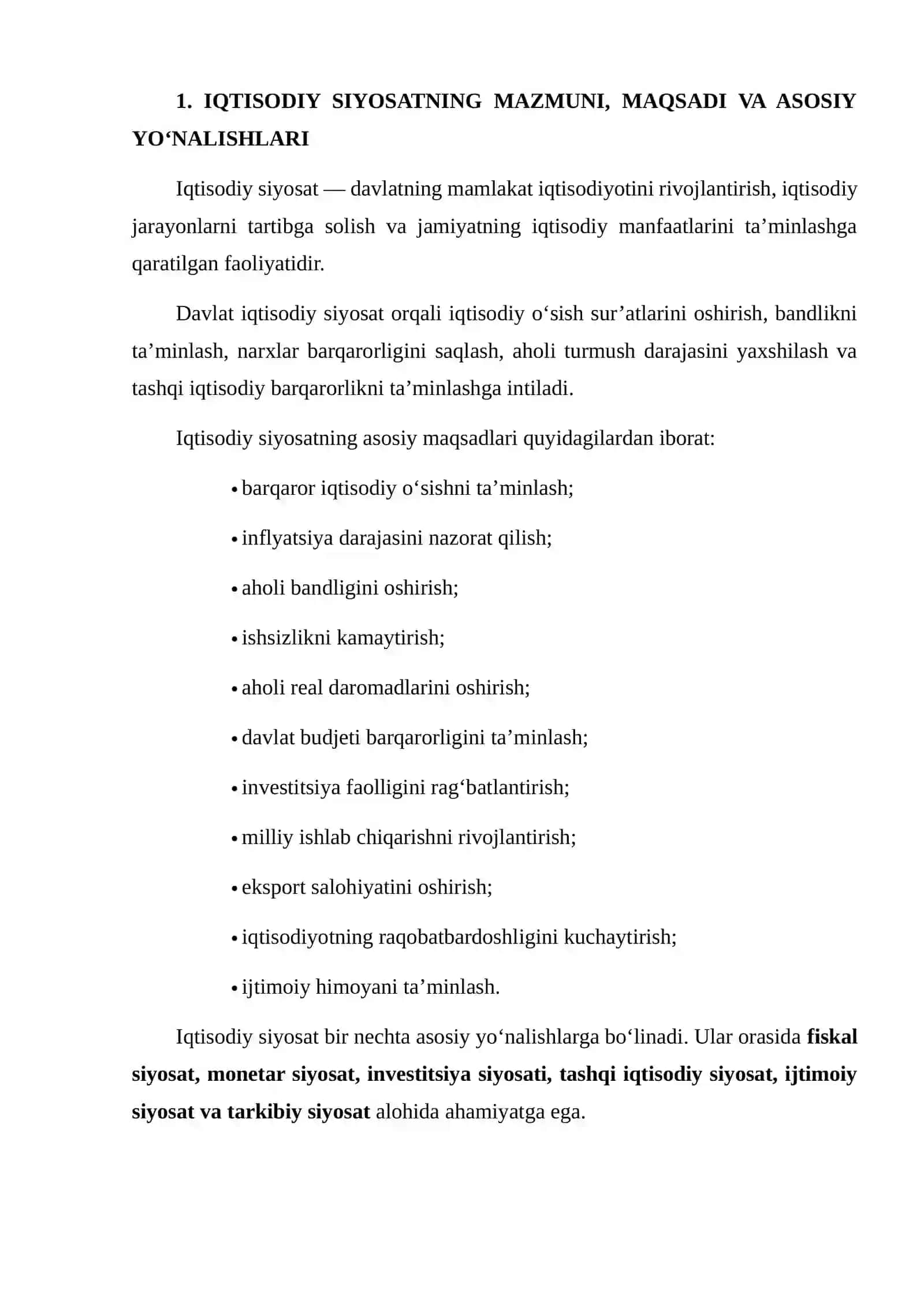 IQTISODIY SIYOSATNI ISHLAB CHIQISHDA VOSITALAR VA CHEKLOVLAR DASTURINI ISHLAB CHIQISH 3