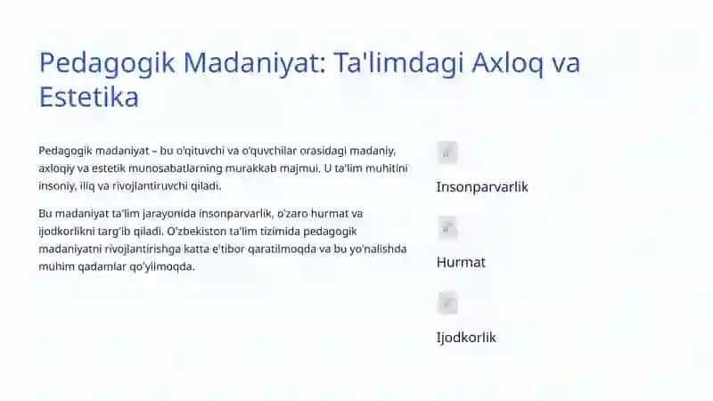 Pedagogik Tafakkur va Pedagogik Madaniyat: Ta'limning Yangi Ufqlari 3